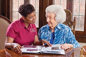 Caregiver Offering Companionship to Senior